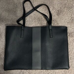 Vince Camuto | Black and Gray Leather Tote Bag